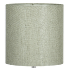 Abajur Eros Touch Cilindrico Cinza Escuro Base Branca Quad.