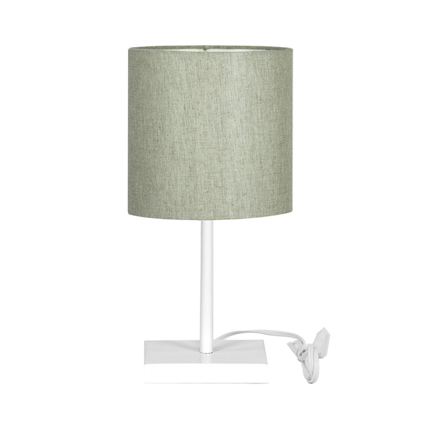 Abajur Eros Touch Cilindrico Cinza Escuro Base Toda Braca Q.