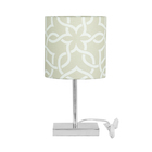 Abajur Eros Touch Cilindrico Elos Bege Base Quadrada