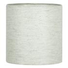 Abajur Eros Touch Cilindrico Linho Claro Base Redonda