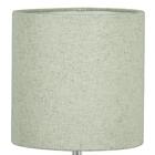 Abajur Eros Touch Cilindrico Rustico Escuro Base Preta Quad.