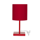 Abajur Eros Touch Cilindrico Vermelho Base Todo Vermelho Q.