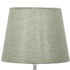 Abajur Eros Touch Dome Cinza Escuro 022 Base Toda Branca Q.