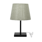 Abajur Eros Touch Dome Cinza Escuro 022 Base Toda Preta Quad