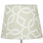 Abajur Eros Touch Dome Elos Bege 061 Base Toda Preta Quadr.