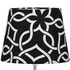 Abajur Eros Touch Dome Elos Preto 060 Base Toda Branca Quad.