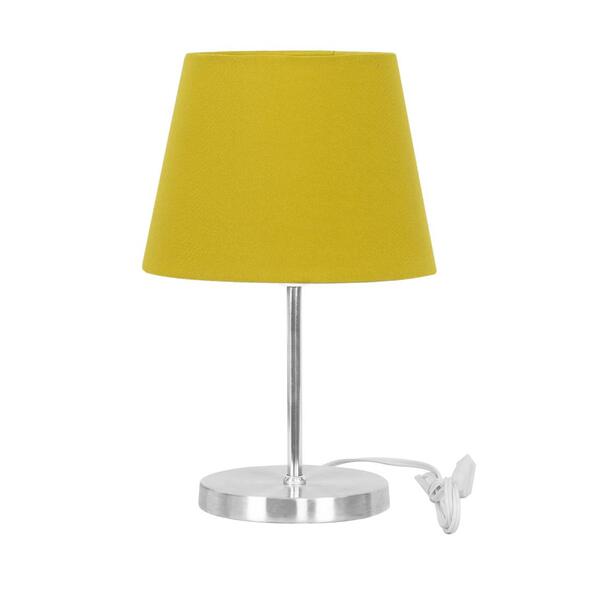 Abajur Eros Touch Dome Mostarda Base Redonda