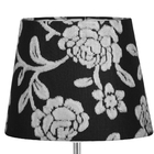 Abajur Eros Touch Floral Prata 032 Base Quadrada