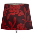 Abajur Eros Touch Floral Vermelha 034 Base Toda Preta Quad.