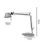 Abajur Escritório Itália Prata Led 5w Aptreelux