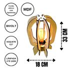 Abajur Foguete De Mesa Mdf Cru