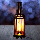 Abajur Garrafa De Mesa Mdf Cru