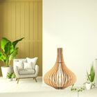 Abajur Grande De Chão Aladdin Mdf Luminária - Mdf Cru