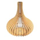 Abajur Grande De Chão Aladdin Mdf Luminária - Mdf Cru 90x60cm