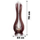 Abajur Grande De Chão Ana Maria Mdf Luminária - Marrom 75x23cm