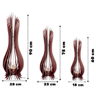 Abajur Grande De Chão Ana Maria Mdf Luminária - Marrom Kit Co