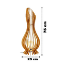 Abajur Grande De Chão Ana Maria Mdf Luminária - Mdf Cru 75x23