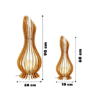 Abajur Grande De Chão Ana Maria Mdf Luminária - Mdf Cru Kit C