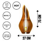 Abajur Grande De Chão Andromeda Mdf Luminária - Mdf Cru 70x25