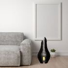 Abajur Grande De Chão Andromeda Mdf Luminária - Preto Kit Com