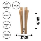 Abajur Grande De Chão Azaléia Mdf Luminária - Preto