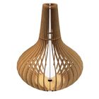 Abajur Grande De Chão Boituva Mdf Luminária - Mdf Cru 70x60cm