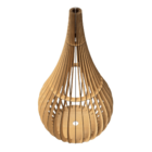 Abajur Grande De Chão Capadócia Mdf Luminária - Mdf Cru 60x30