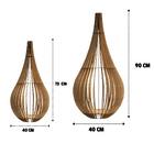 Abajur Grande De Chão Capadócia Mdf Luminária - Mdf Cru Kit C