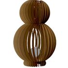 Abajur Grande De Chão Double - Marrom