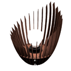 Abajur Grande De Chão El Salvador Mdf Luminária - Marrom 85x8