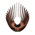 Abajur Grande De Chão El Salvador Mdf Luminária - Marrom 85x8