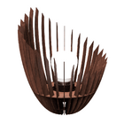 Abajur Grande De Chão El Salvador Mdf Luminária - Marrom 85x8