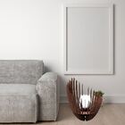 Abajur Grande De Chão El Salvador Mdf Luminária - Marrom 85x8