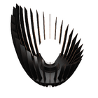 Abajur Grande De Chão El Salvador Mdf Luminária - Preto 40x45