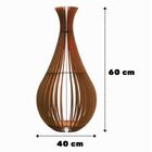 Abajur Grande De Chão Gotas De Orvalho Mdf Luminária - Marrom