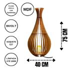 Abajur Grande De Chão Gotas De Orvalho Mdf Luminária - Mdf Cr