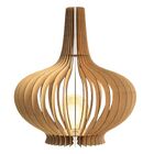 Abajur Grande De Chão Oásis  Mdf Luminária - Mdf Cru