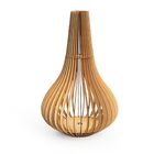 Abajur Grande De Chão Pelicano Mdf Luminária - Mdf Cru