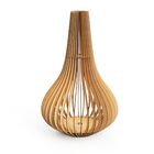 Abajur Grande De Chão Pelicano Mdf Luminária - Mdf Cru