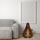 Abajur Grande De Chão Romana - Marrom