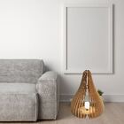 Abajur Grande De Chão Romana - Mdf Cru