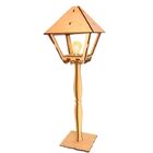 Abajur Grande De Chão São Thomé Mdf Luminária - Mdf Cru