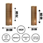 Abajur Grande De Chão Torre - Marrom Kit Com 2 - 60x20cm E 70