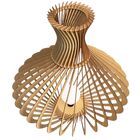 Abajur Grande De Chão Tribal Mdf Luminária - Mdf Cru