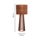 Abajur Imbuia Madeira Loures Artsight