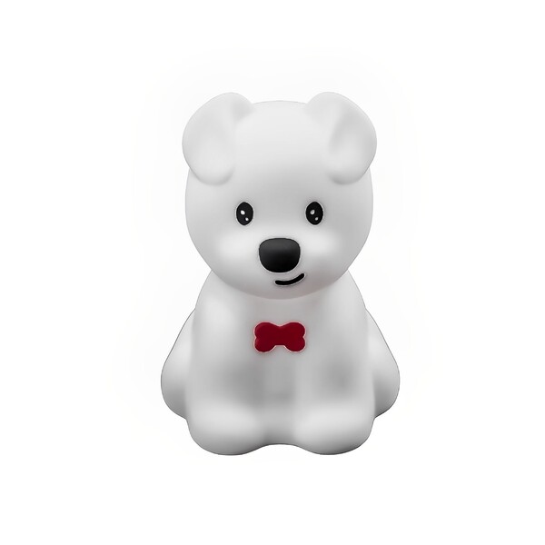 Abajur Infantil Branco Silicone sem Fio com Controle Remoto Pet Light Puppy MCM Gold