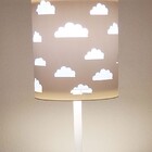 Abajur Infantil Nuvens Duplo Branco -base Br 20x41