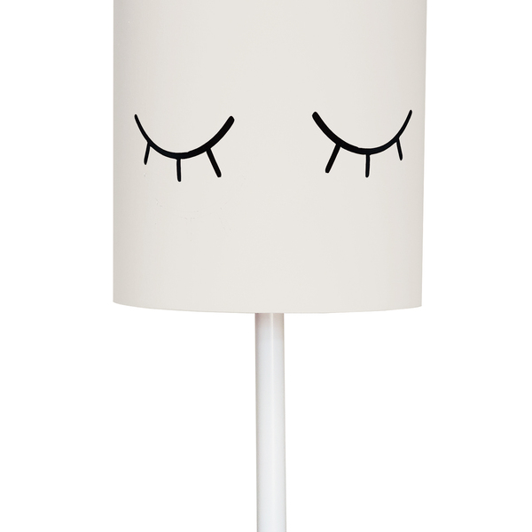 Abajur Infantil Olhinho Base Branca Cúpula  20x43  Branco