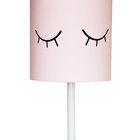 Abajur Infantil Olhinho Base Branca Cúpula  20x43  Rosa