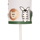 Abajur Infantil Safari Cúpula Tecido 20x42 Cm  Branco5860